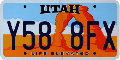 UT license plate Y588FX