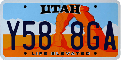 UT license plate Y588GA