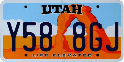 UT license plate Y588GJ