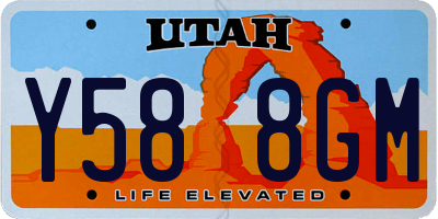 UT license plate Y588GM
