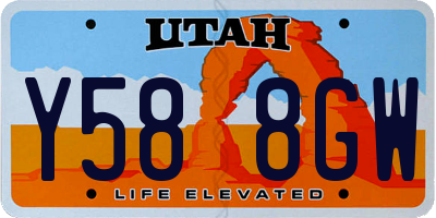 UT license plate Y588GW