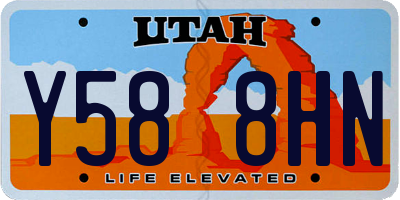UT license plate Y588HN