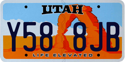 UT license plate Y588JB