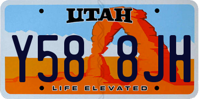 UT license plate Y588JH