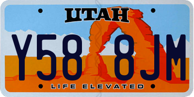 UT license plate Y588JM