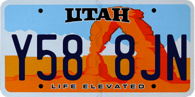 UT license plate Y588JN