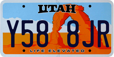 UT license plate Y588JR