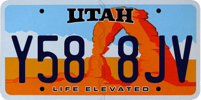 UT license plate Y588JV
