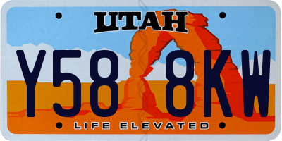 UT license plate Y588KW