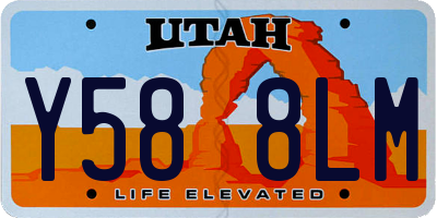 UT license plate Y588LM
