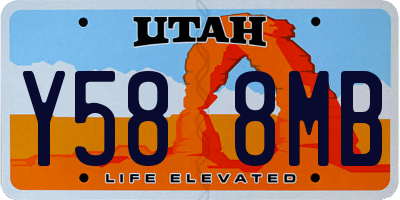 UT license plate Y588MB