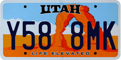 UT license plate Y588MK