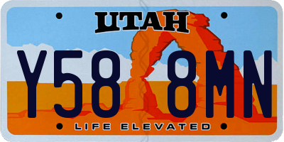 UT license plate Y588MN