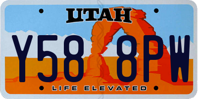 UT license plate Y588PW