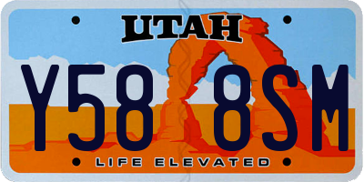 UT license plate Y588SM