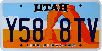 UT license plate Y588TV