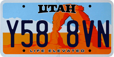 UT license plate Y588VN