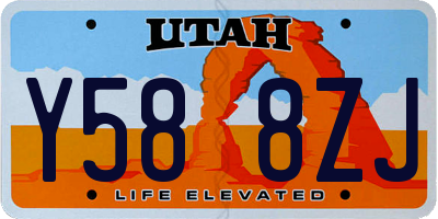 UT license plate Y588ZJ