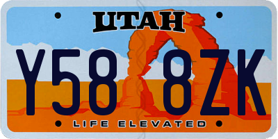 UT license plate Y588ZK