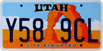 UT license plate Y589CL