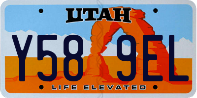 UT license plate Y589EL