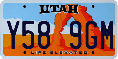 UT license plate Y589GM