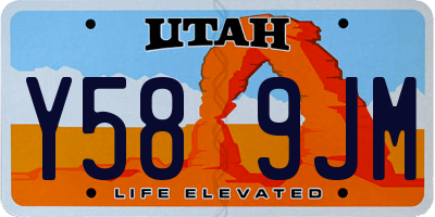 UT license plate Y589JM
