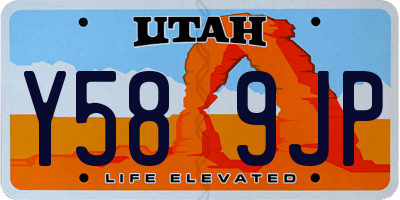 UT license plate Y589JP