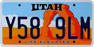 UT license plate Y589LM