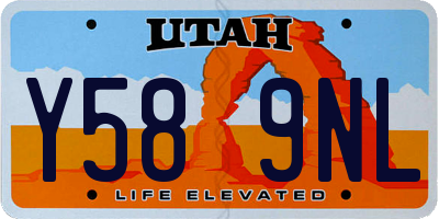 UT license plate Y589NL