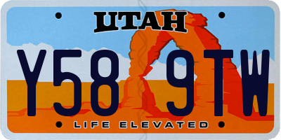 UT license plate Y589TW