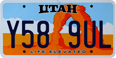 UT license plate Y589UL