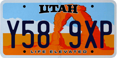UT license plate Y589XP