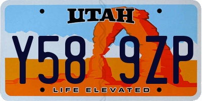 UT license plate Y589ZP