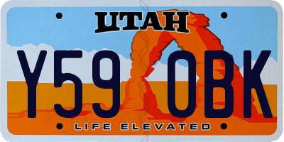 UT license plate Y590BK