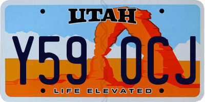 UT license plate Y590CJ