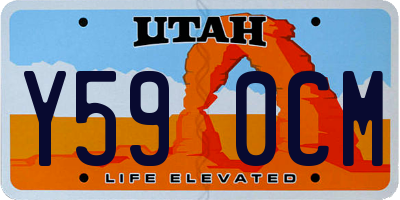 UT license plate Y590CM