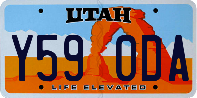 UT license plate Y590DA
