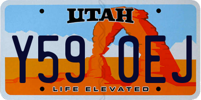 UT license plate Y590EJ