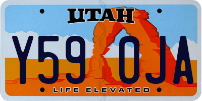 UT license plate Y590JA