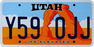 UT license plate Y590JJ