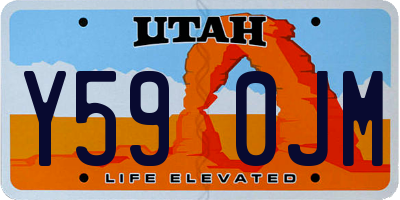 UT license plate Y590JM