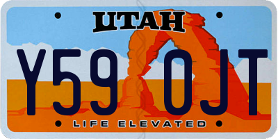 UT license plate Y590JT