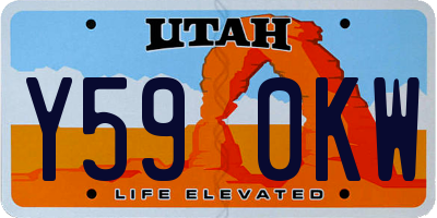 UT license plate Y590KW