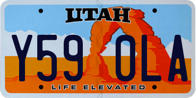 UT license plate Y590LA