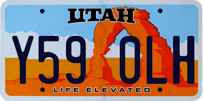 UT license plate Y590LH