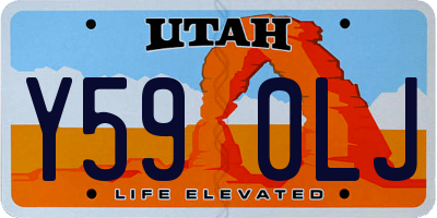 UT license plate Y590LJ