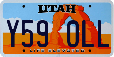 UT license plate Y590LL