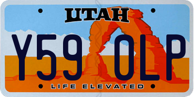 UT license plate Y590LP