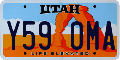 UT license plate Y590MA